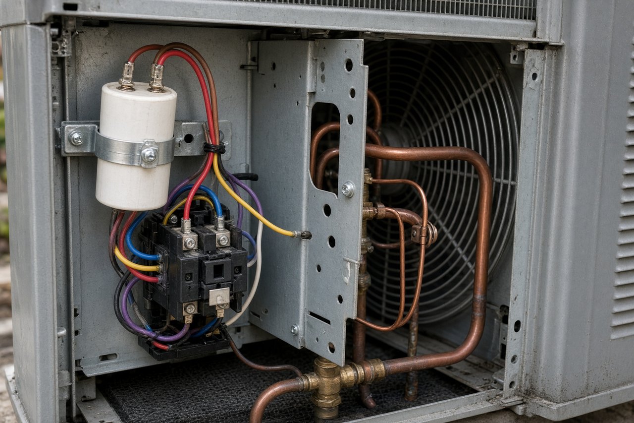 Photo illustrating air conditioning repair in New Hampshire.